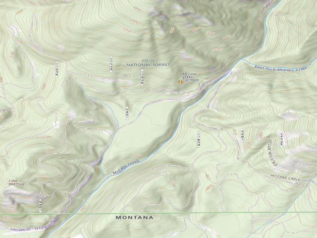 USGS topographic map of Monture 008