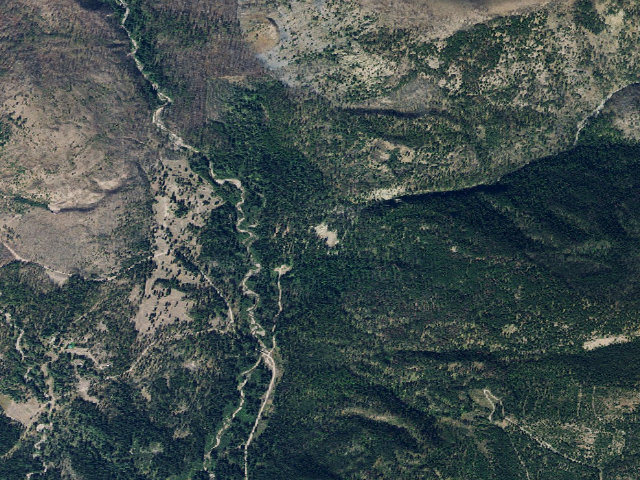 Aerial image of Monture Creek Campground