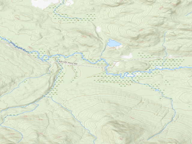 USGS topographic map of Monty Flats (Saint Regis Canoe Area)