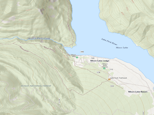 USGS topographic map of Moon Lake