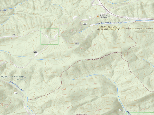 USGS topographic map of Moonshine Trail Shelter