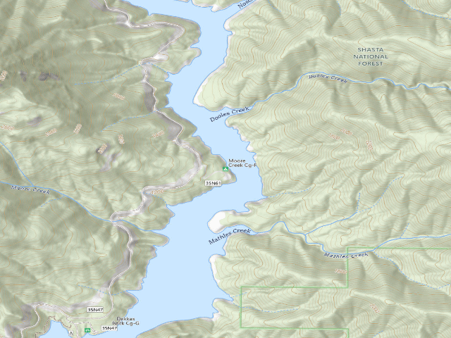 USGS topographic map of Moore Creek Cg-F