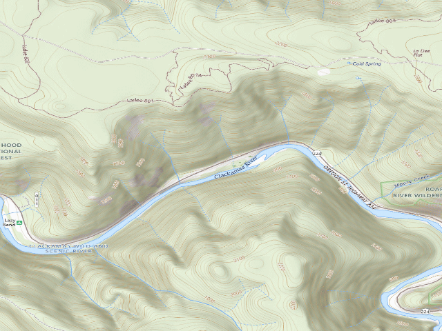 USGS topographic map of Moore Creek