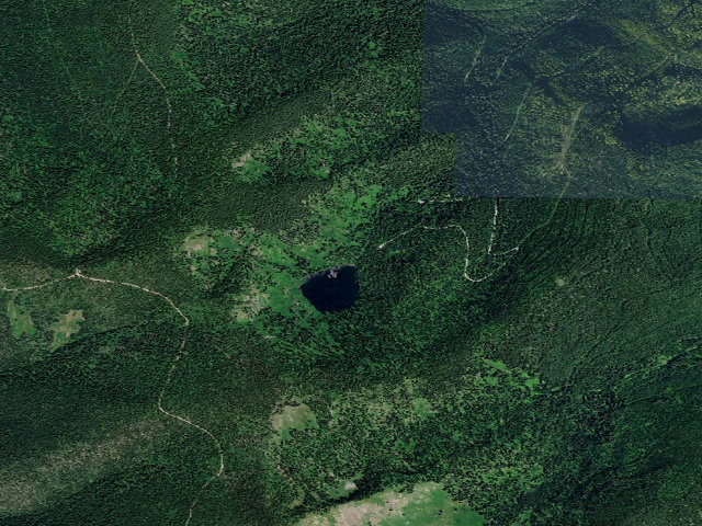 Aerial image of Moore Lake Campground