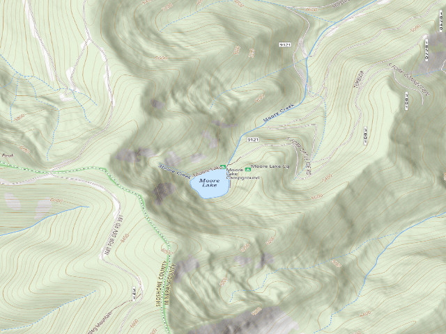 USGS topographic map of Moore Lake Campground