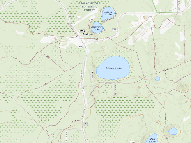 USGS topographic map of Moore Lake
