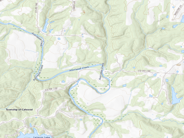 USGS topographic map of Moores Mill Access