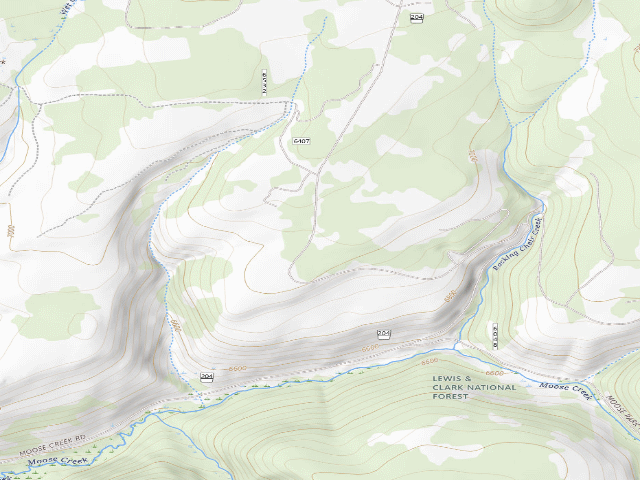 USGS topographic map of Moose Creek-001