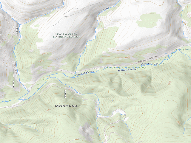 USGS topographic map of Moose Creek-002