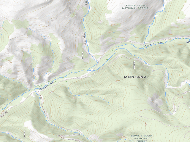 USGS topographic map of Moose Creek-004