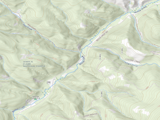 USGS topographic map of Moose Creek-005