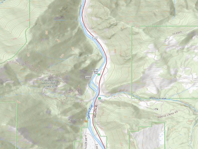USGS topographic map of Moose Creek Flat