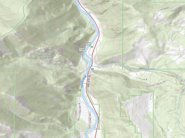 USGS topographic map of Moose Creek