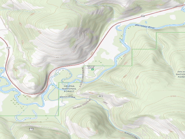USGS topographic map of Moose Creek