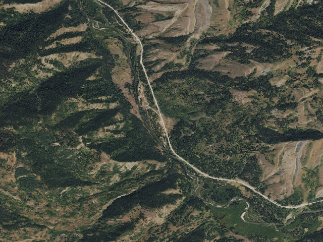 Aerial image of Moose Flat Campground