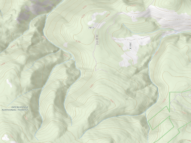 USGS topographic map of Moose Gulch Rd-001