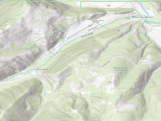 USGS topographic map of Moose Gulch Rd-002