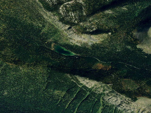 Aerial image of Moose Lake Campground