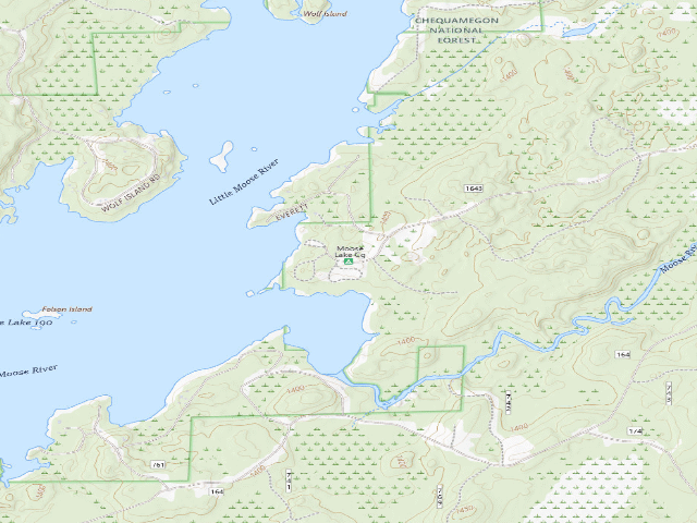 USGS topographic map of Moose Lake Cg