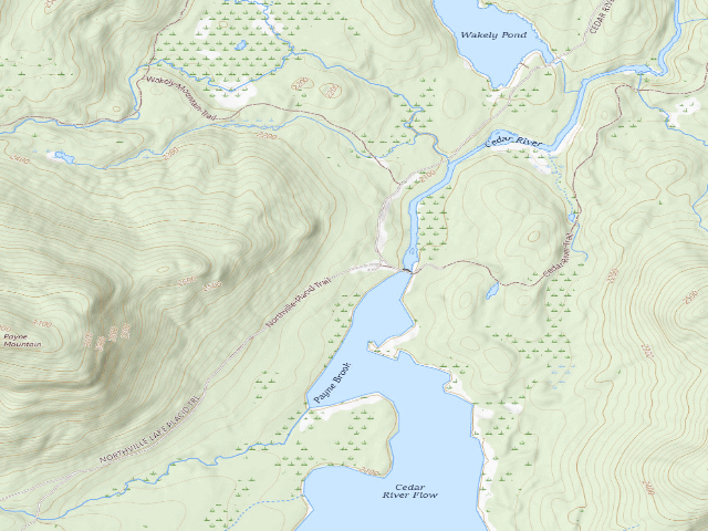 USGS topographic map of Moose Riiver Plains Campsite #1 (Moose River Plains Camping Area)