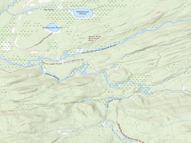 USGS topographic map of Moose River Plains Campsite 101 (Moose River Plains Wild Forest)