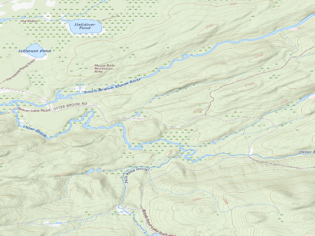 USGS topographic map of Moose River Plains Campsite 103 (Moose River Plains Wild Forest)