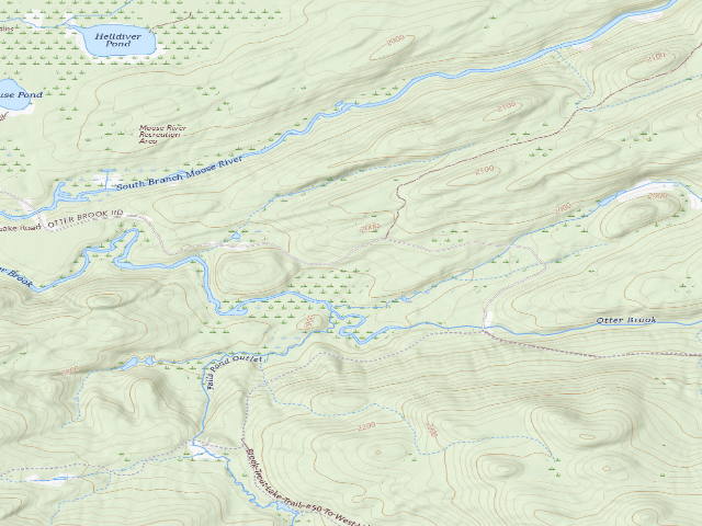 USGS topographic map of Moose River Plains Campsite 104 (Moose River Plains Wild Forest)