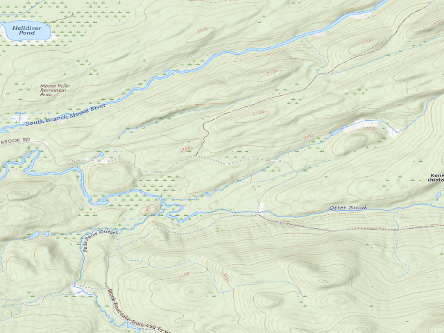 USGS topographic map of Moose River Plains Campsite 106 (Moose River Plains Wild Forest)