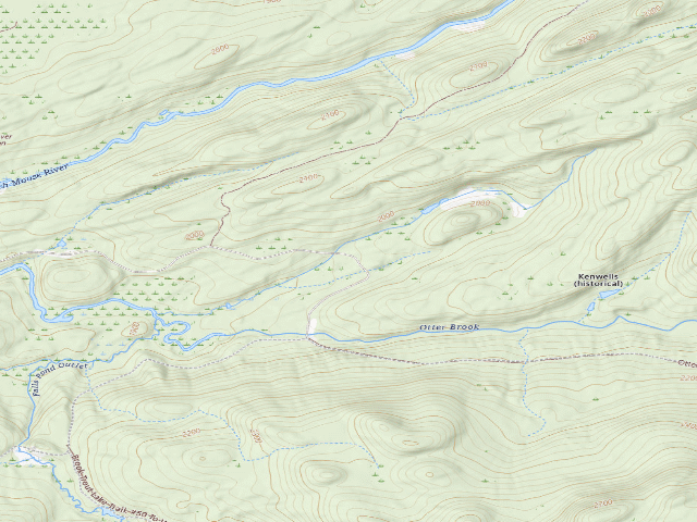 USGS topographic map of Moose River Plains Campsite 110 (Moose River Plains Wild Forest)