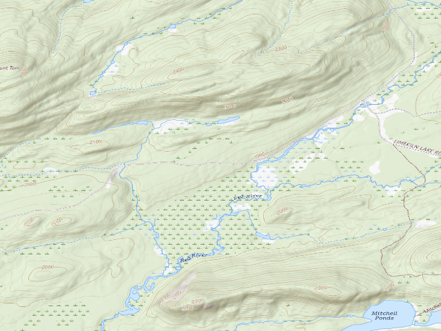 USGS topographic map of Moose River Plains Campsite 119A (Moose River Plains Camping Area)