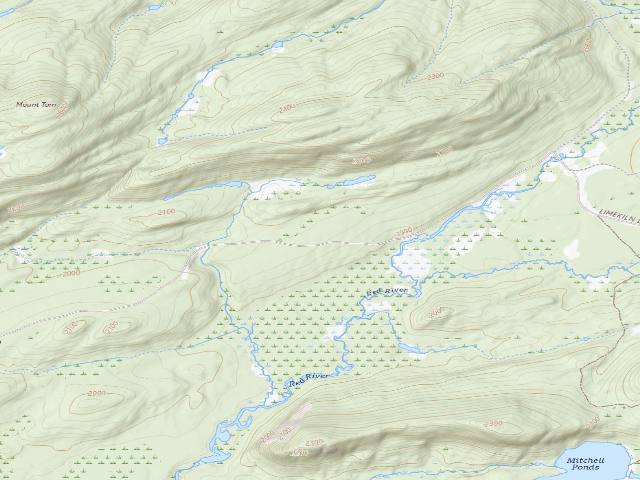 USGS topographic map of Moose River Plains Campsite 120 (Moose River Plains Camping Area)