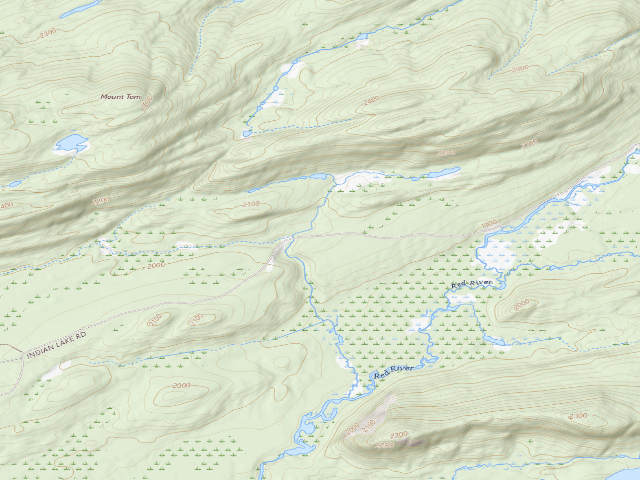USGS topographic map of Moose River Plains Campsite 122 (Moose River Plains Camping Area)