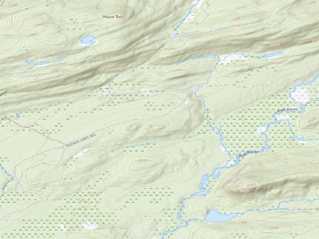 USGS topographic map of Moose River Plains Campsite 123 (Moose River Plains Camping Area)