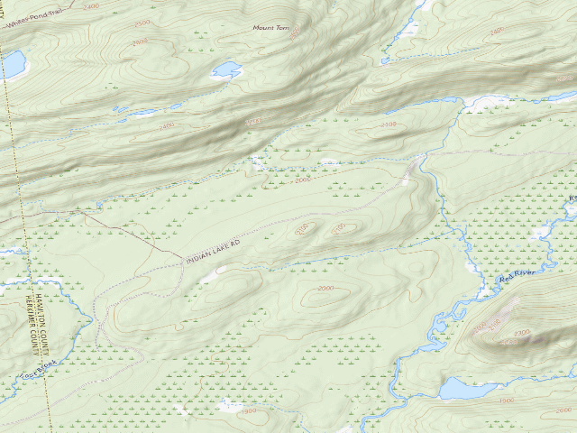 USGS topographic map of Moose River Plains Campsite 123A (Moose River Plains Camping Area)