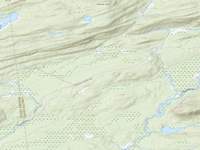 USGS topographic map of Moose River Plains Campsite 124 (Moose River Plains Camping Area)