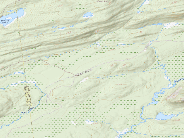 USGS topographic map of Moose River Plains Campsite 124A (Moose River Plains Camping Area)