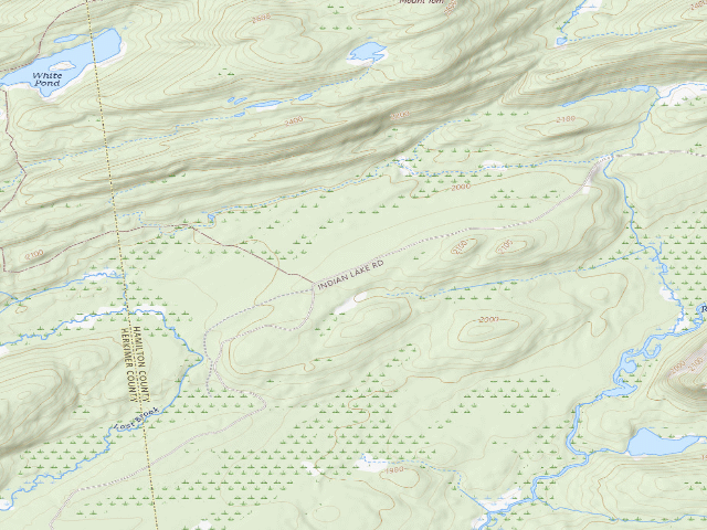USGS topographic map of Moose River Plains Campsite 125 (Moose River Plains Camping Area)