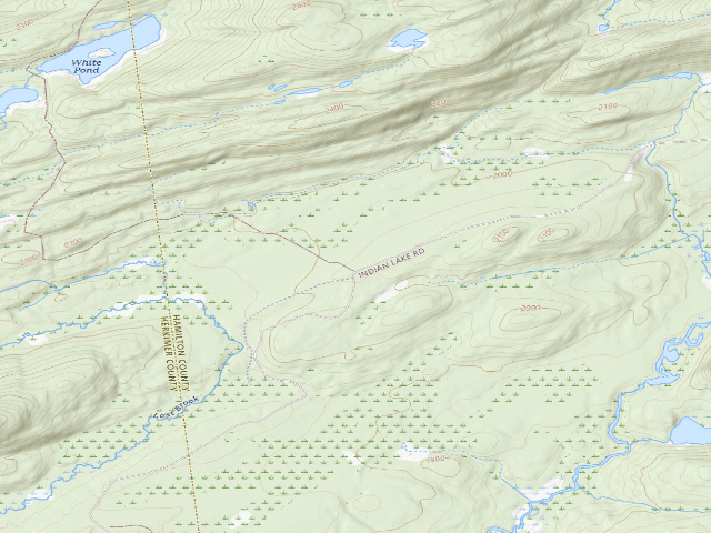 USGS topographic map of Moose River Plains Campsite 125A (Moose River Plains Camping Area)