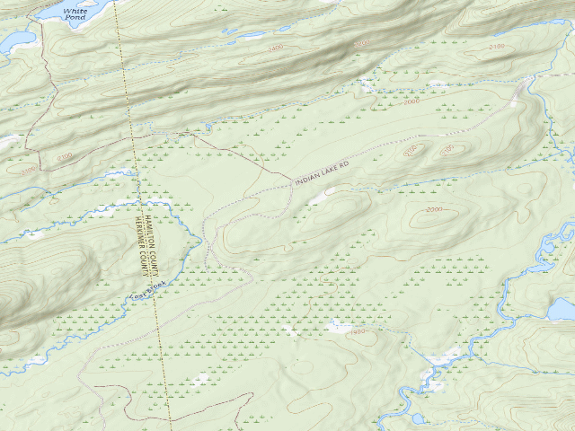 USGS topographic map of Moose River Plains Campsite 126 (Moose River Plains Camping Area)