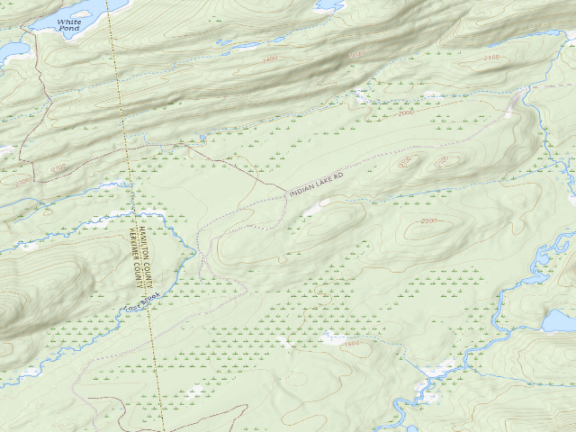 USGS topographic map of Moose River Plains Campsite 126A (Moose River Plains Camping Area)