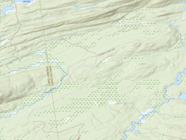 USGS topographic map of Moose River Plains Campsite 127 (Moose River Plains Camping Area)