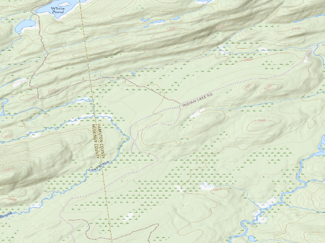 USGS topographic map of Moose River Plains Campsite 128 (Moose River Plains Camping Area)