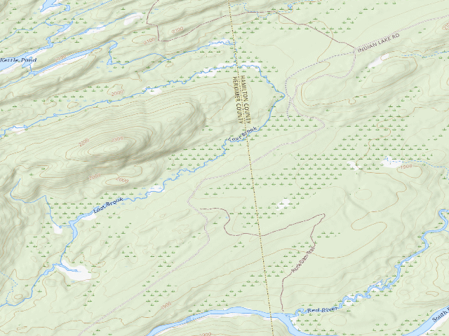 USGS topographic map of Moose River Plains Campsite 130 (Moose River Plains Camping Area)