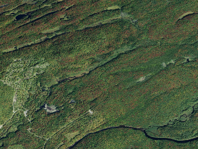 Aerial image of Moose River Plains Campsite 131 (Moose River Plains Camping Area)