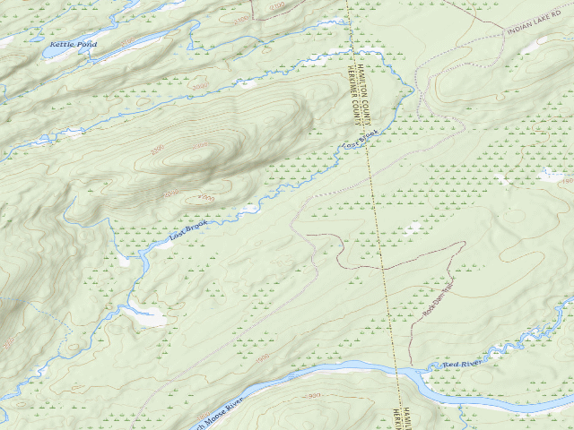 USGS topographic map of Moose River Plains Campsite 131 (Moose River Plains Camping Area)