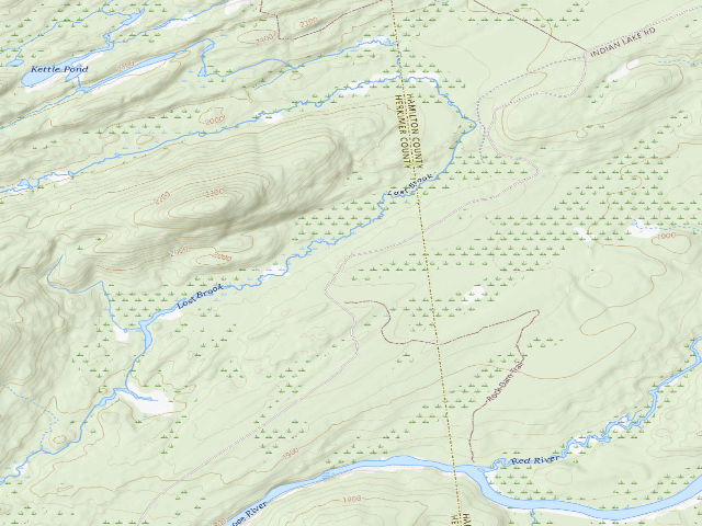 USGS topographic map of Moose River Plains Campsite 132 (Moose River Plains Camping Area)