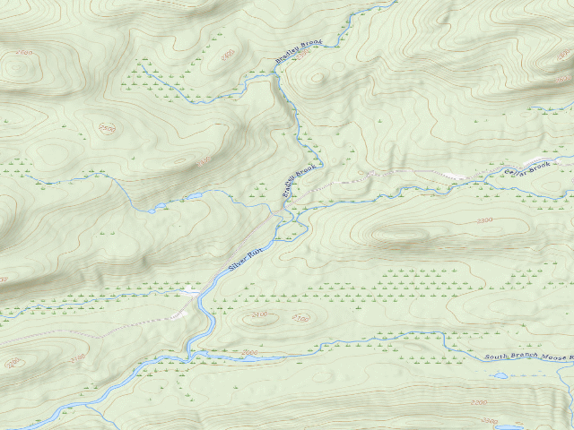 USGS topographic map of Moose River Plains Campsite 19 (Moose River Plains Camping Area)