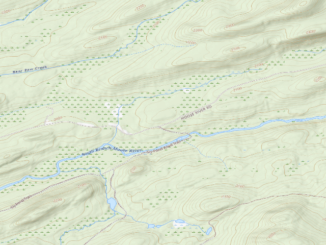 USGS topographic map of Moose River Plains Campsite 34 (Moose River Plains Camping Area)