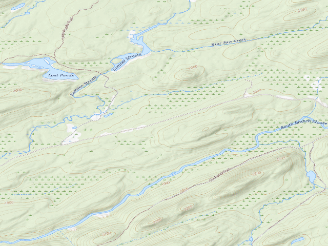 USGS topographic map of Moose River Plains Campsite 41 (Moose River Plains Camping Area)