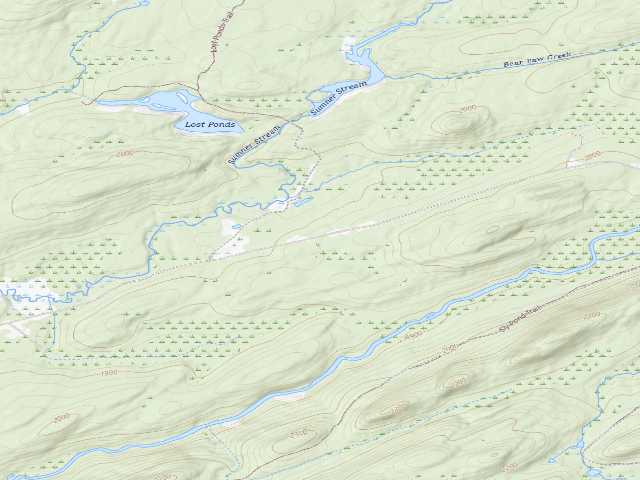 USGS topographic map of Moose River Plains Campsite 42 (Moose River Plains Camping Area)